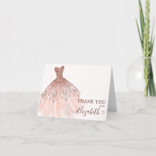 Robe rose or Aquarelle Étincelle Merci