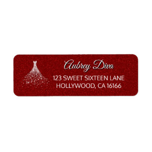Robe rouge Parties scintillant en verre Diamants