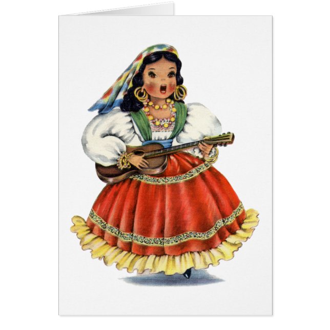 Robe traditionnelle vintage mexicaine fille (Devant)
