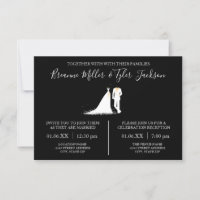 Robe & Tux - Invitation Mariage et réception 3x5
