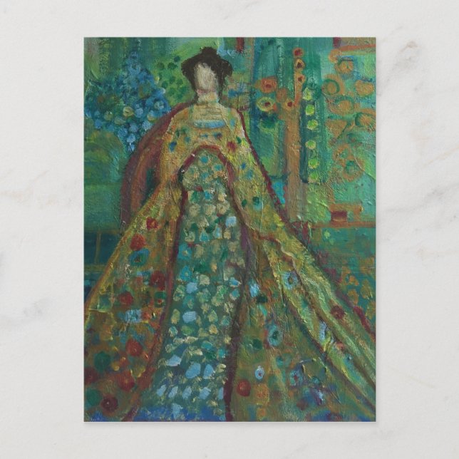 Robed Woman Postcard (Front)
