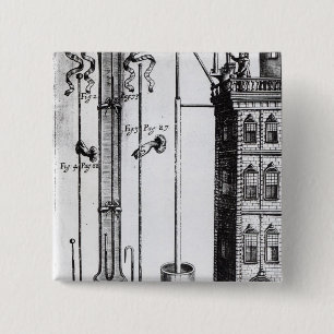 Robert Boyle's development of the water pump 2 Inch Square Button