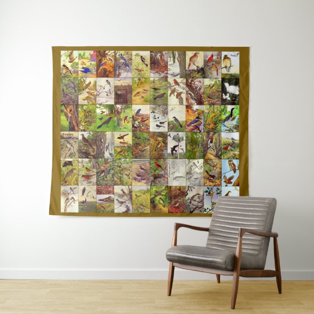 Robert Bruce Horsfall Birds Collage Tapestry (In Situ (Horizontal))
