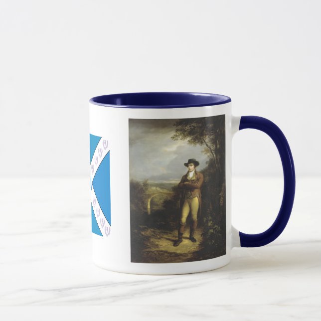 Robert Burns avec la tasse de café écossaise de (Droite)