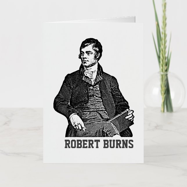 Robert Burns Foil Greeting Card (Front)