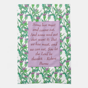 Robert Burns Meal Blessing Kitchen Towel