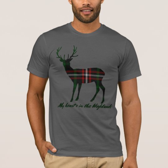 Robert Burns Quote Clan Page Tartan Stag T-Shirt