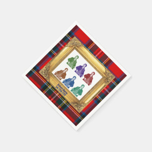 Robert Burns Royal Stewart Plaid Jan 25 Multi Napkin