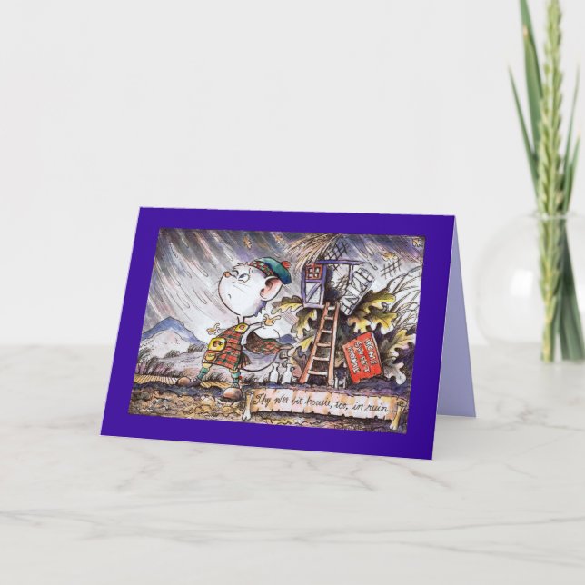 Robert Burns To A Mouse Poetry Card (Front)