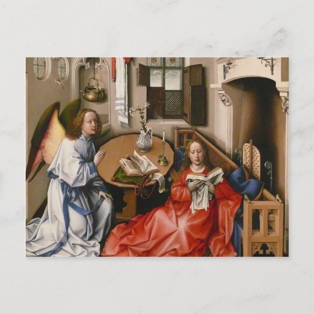 Robert Campin- The Mérode Altarpiece –Annunciation Postcard (Front)
