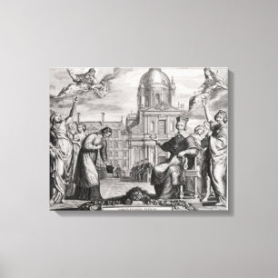 Robert de Sorbon and Cardinal Richelieu Canvas Print