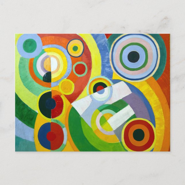 Robert Delaunay Rhythm, Joy of Living Postcard (Front)