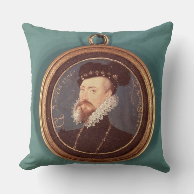 Robert Dudley, Earl of Leicester (c.1532-88) 1576 Throw Pillow (Front)