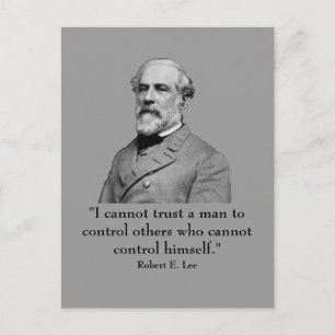 Robert E Lee and quote Postcard