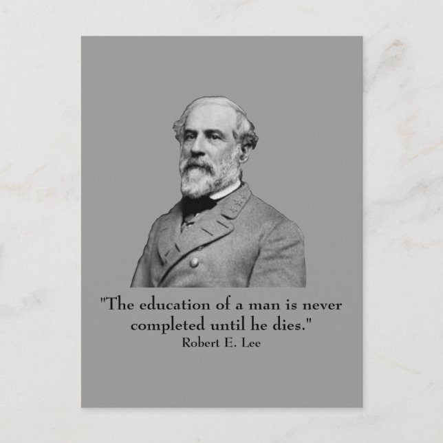 Robert E Lee and quote Postcard (Front)