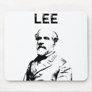 Robert E. Lee -- Black and White Mouse Pad