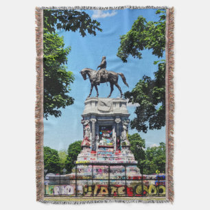 Robert E. Lee Statue Throw Blanket
