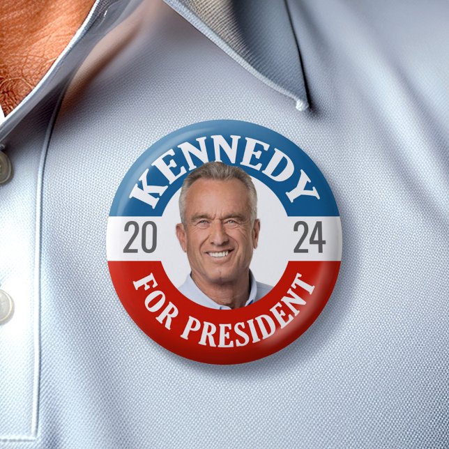 Robert F Kennedy JR 2024  2 Inch Round Button (Kennedy 2024 Button)