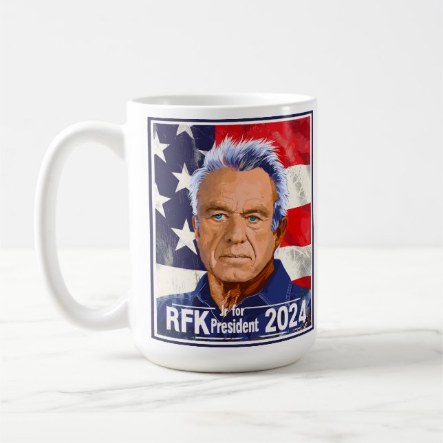 Robert F Kennedy, Jr. for President 2024, RFK Jr Coffee Mug (Left)