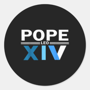 Robert Francis Pope Leo Xiv Vatican Villanova  Classic Round Sticker