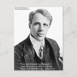 Robert Frost Citation "Road Travellers" Sur Cartes