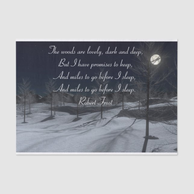 Robert Frost Gift Tissue Paper (Front)