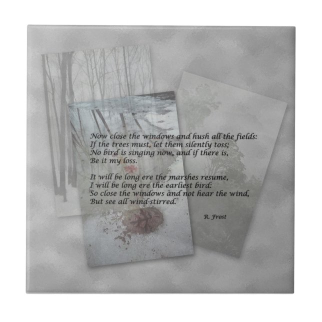 Robert Frost poetry Tile (Front)