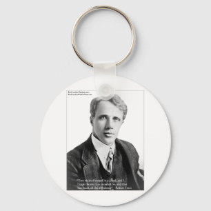 Robert Frost "Road Travelled" Quote On Cards & Gif Keychain