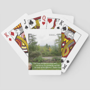 Robert Frost Wisdom Quote "Road Less Travelled" Playing Cards