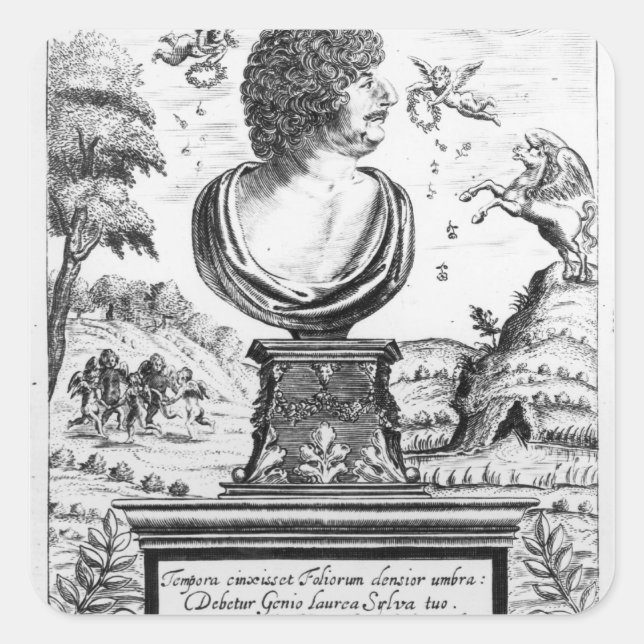 Robert Herrick , engraved by the artist Square Sticker (Front)