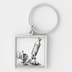 Robert Hooke's Microscope Keychain