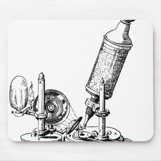 Robert Hooke's Microscope Mouse Pad (Front)