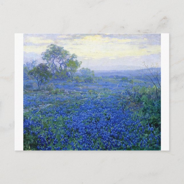 Robert Julian Onderdonk a-cloudy-day-bluebonnets Postcard (Front)
