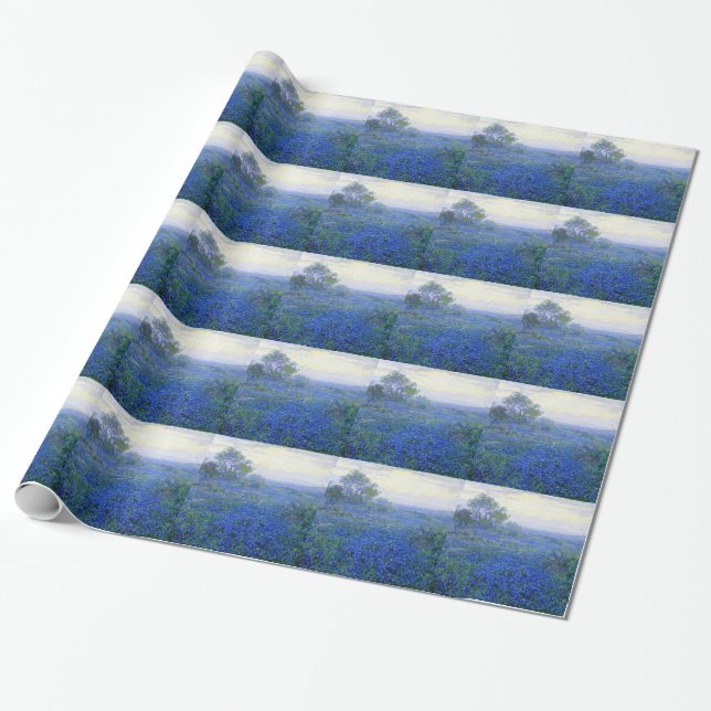 Robert Julian Onderdonk a-cloudy-day-bluebonnets Wrapping Paper (Unrolled)