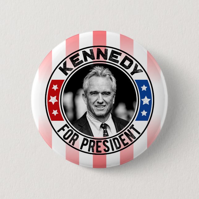 Robert Kennedy, Jr. for President 2024  2 Inch Round Button (Front)