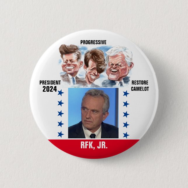 Robert Kennedy, Jr. for President 2024 2 Inch Round Button (Front)