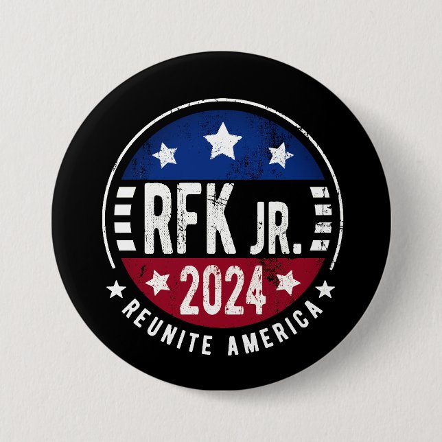 Robert Kennedy, Jr. for President 2024 3 Inch Round Button (Front)