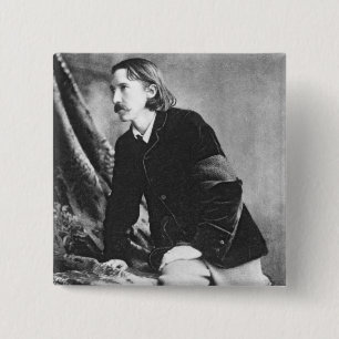 Robert Louis Stevenson 2 Inch Square Button
