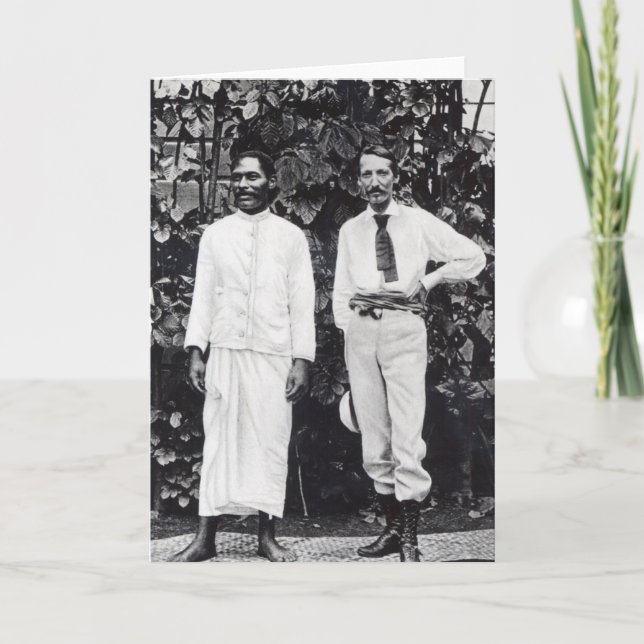 Robert Louis Stevenson and his friend Card (Front)