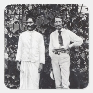 Robert Louis Stevenson and his friend Square Sticker
