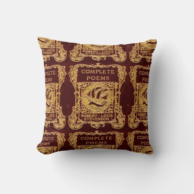 Robert Louis Stevenson Poetry Throw Pillow (Front)