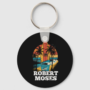 Robert Moses Surfboard Surfing Retro Keychain