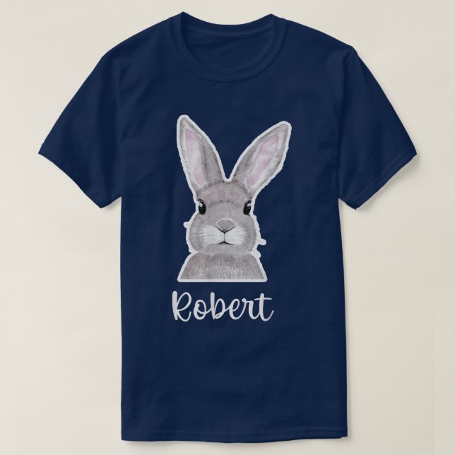 Robert Name Easter Bunny Custom Name Good Friday  T-Shirt (Design Front)