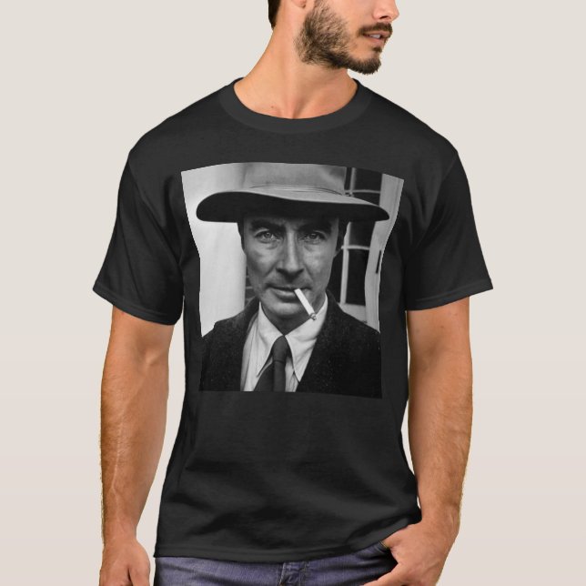 Robert Oppenheimer Smoking Photo T-Shirt (Front)