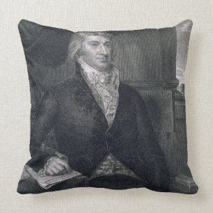 Robert R. Livingston, engraved by E. Mackenzie (en Throw Pillow