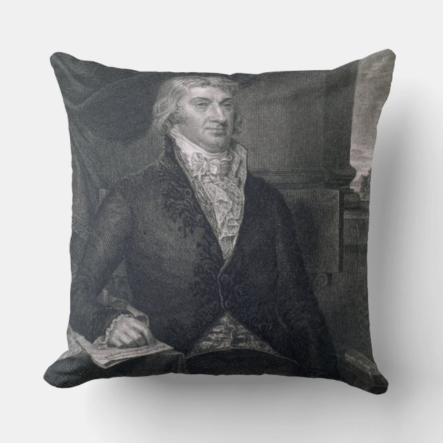 Robert R. Livingston, engraved by E. Mackenzie (en Throw Pillow (Front)