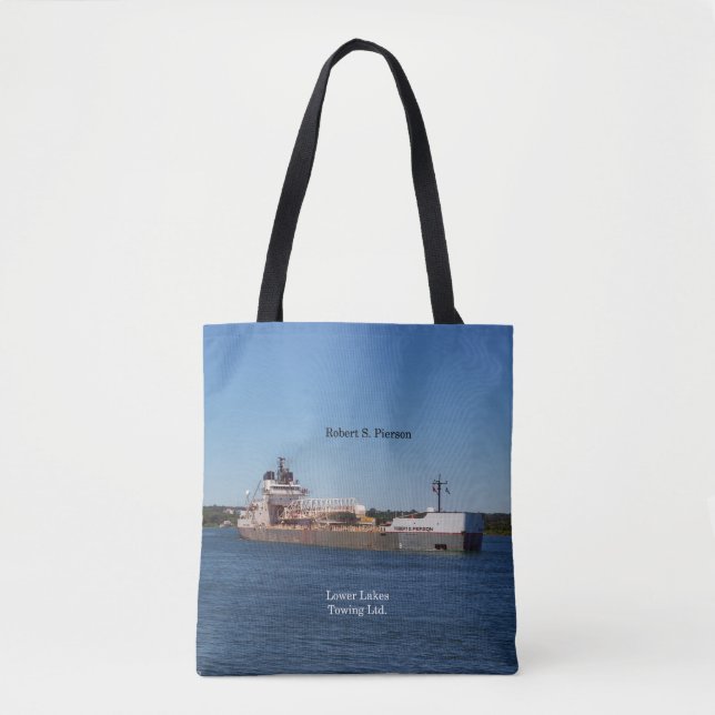 Robert S Pierson all over tote bag (Front)