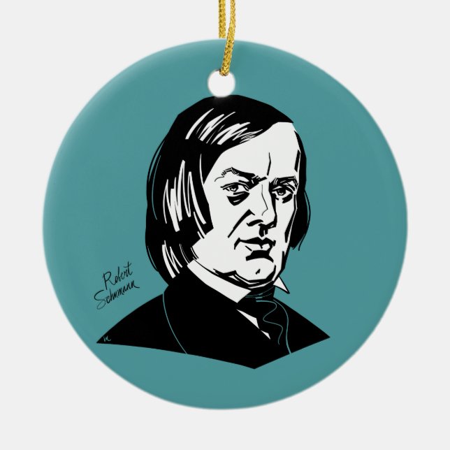 Robert Schumann Ceramic Ornament (Front)