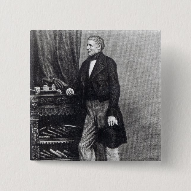 Robert Smith Surtees 2 Inch Square Button (Front)