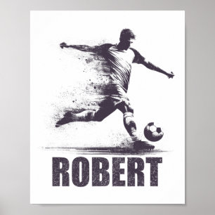 Robert Soccer Boys Personalized First Name Robert Poster